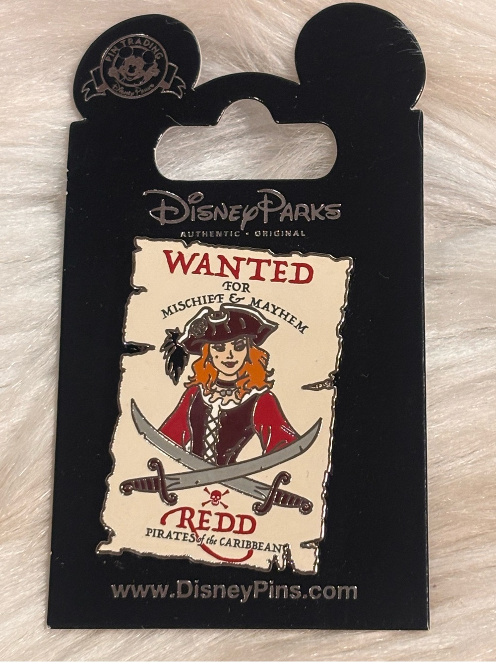 Disney Parks Pirates Of The Caribbean Redd Pin Wanted Poster For Mischief Mayhem